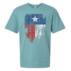 Texas Distressed Texas State Flag Sueded Cloud Jersey T-Shirt