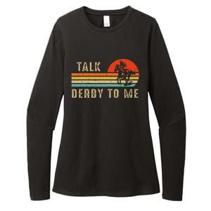 Talk Derby To Me Funny Horse Racing Lover Day Womens CVC Long Sleeve Shirt