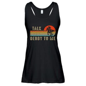 Talk Derby To Me Funny Horse Racing Lover Day Ladies Essential Flowy Tank