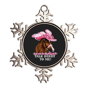 Talk Derby To Me Funny Horse Racing Lover On Derby Day Metallic Star Ornament