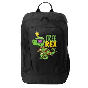 Trex Dinosaur Tyrannosaurus Tree Rex Christmas Tree Gift City Backpack