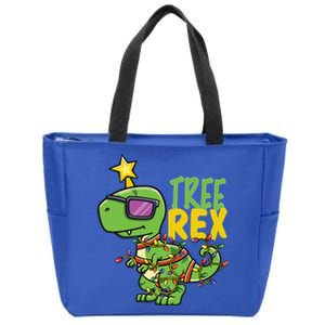 Trex Dinosaur Tyrannosaurus Tree Rex Christmas Tree Gift Zip Tote Bag