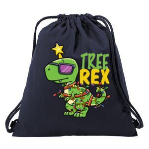 Trex Dinosaur Tyrannosaurus Tree Rex Christmas Tree Gift Drawstring Bag