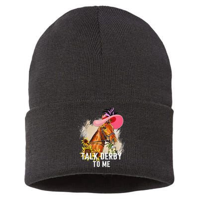 Talk Derby To Me Horse Racing Derby Day Sustainable Knit Beanie