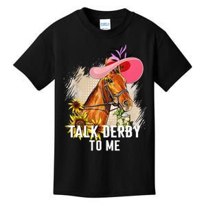 Talk Derby To Me Horse Racing Derby Day Kids T-Shirt