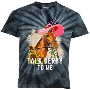 Talk Derby To Me Horse Racing Derby Day Kids Tie-Dye T-Shirt