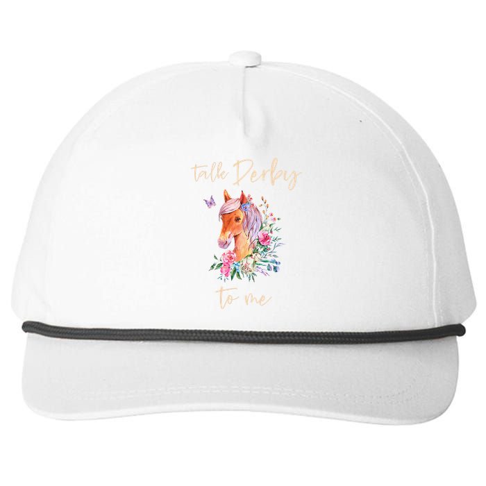 Talk Derby To Me Horse Racing Fan Snapback Five-Panel Rope Hat