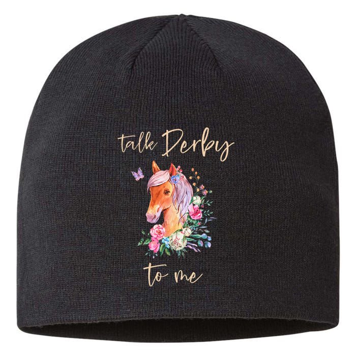 Talk Derby To Me Horse Racing Fan Sustainable Beanie