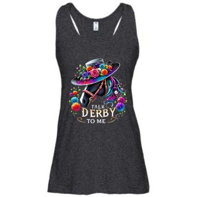 Talk Derby To Me Funny Derby Day 2024 Horse Ladies Essential Flowy Tank