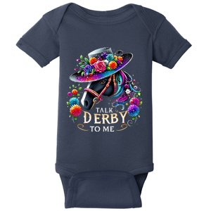 Talk Derby To Me Funny Derby Day 2024 Horse Baby Bodysuit