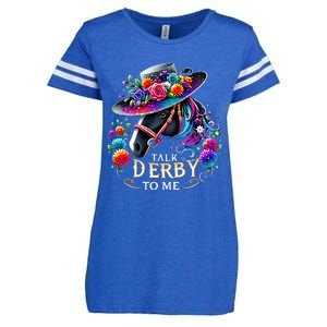 Talk Derby To Me Funny Derby Day 2024 Horse Enza Ladies Jersey Football T-Shirt