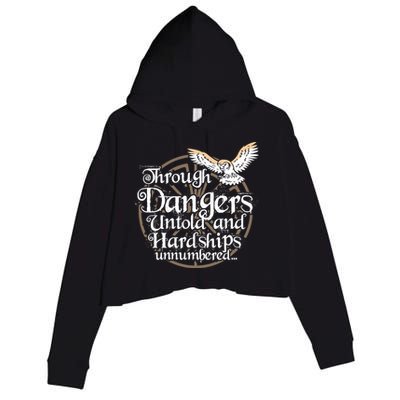 Through Dangers Untold And Hardships Unnumbered Crop Fleece Hoodie