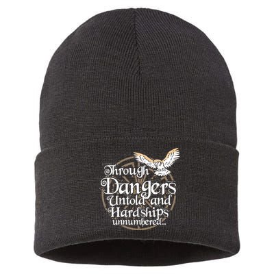 Through Dangers Untold And Hardships Unnumbered Sustainable Knit Beanie