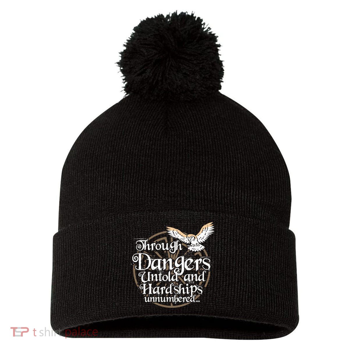 Through Dangers Untold And Hardships Unnumbered Pom Pom 12in Knit Beanie