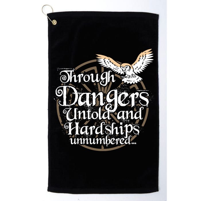 Through Dangers Untold And Hardships Unnumbered Golf Towel