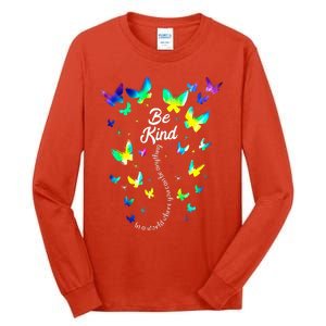 Tie Dye Unity Day Orange Anti Bullying Be Kind Kindness Tall Long Sleeve T-Shirt