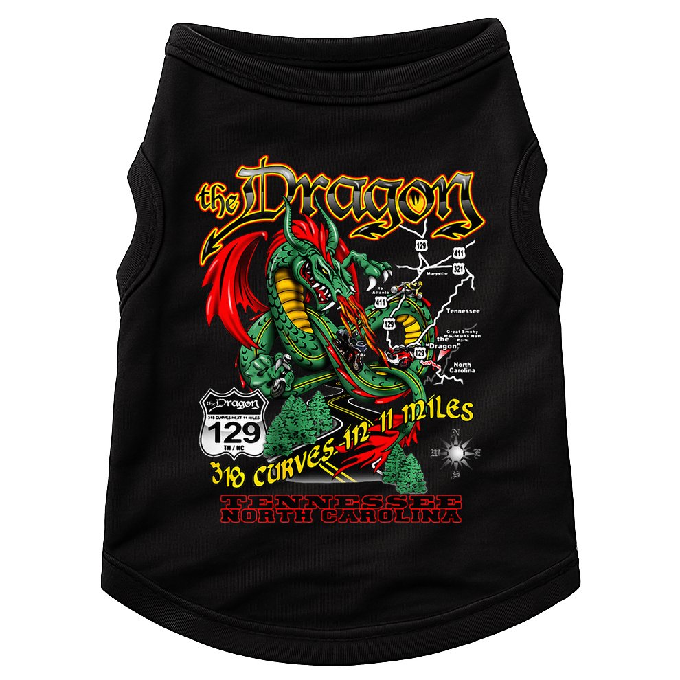 The Dragon Us 129 318 Curves 11 Miles Design Doggie Tank