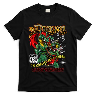 The Dragon Us 129 318 Curves 11 Miles Design T-Shirt