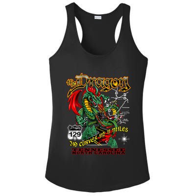 The Dragon Us 129 318 Curves 11 Miles Design Ladies PosiCharge Competitor Racerback Tank