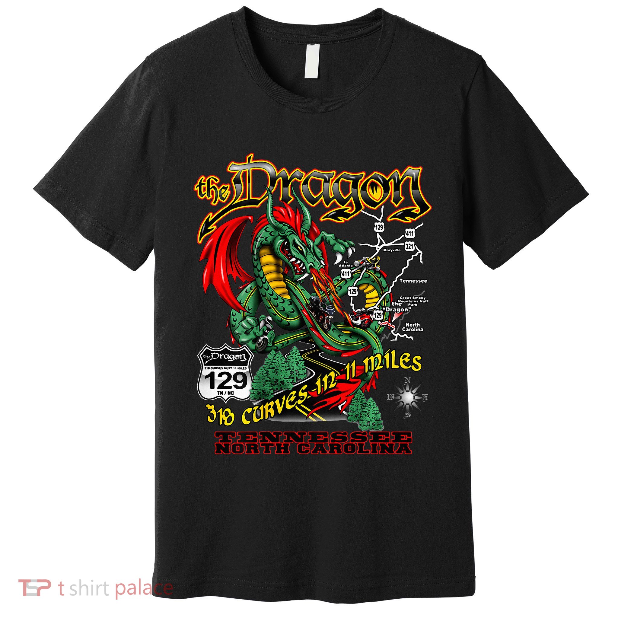 The Dragon Us 129 318 Curves 11 Miles Design Premium T-Shirt