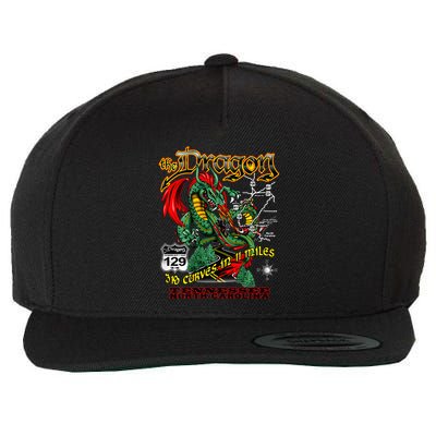 The Dragon Us 129 318 Curves 11 Miles Design Wool Snapback Cap
