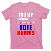 Trump Dishonors Us Vote Kamala Harris Waltz Anti Trump Flag T-Shirt