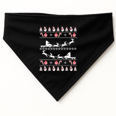 Truck Driver Ugly Christmas Funny Gift Trucker Xmas Costume USA-Made Doggie Bandana