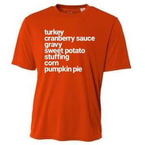 Thanksgiving Dinner U Funny Turkey Day Holiday Gift Cooling Performance Crew T-Shirt