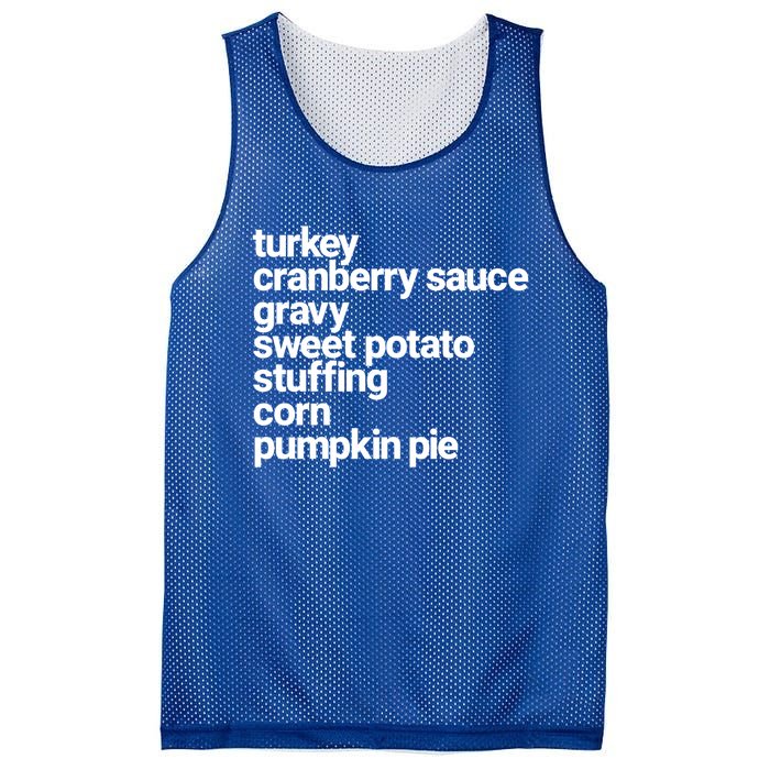 Thanksgiving Dinner U Funny Turkey Day Holiday Gift Mesh Reversible Basketball Jersey Tank