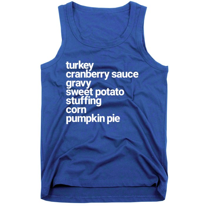 Thanksgiving Dinner U Funny Turkey Day Holiday Gift Tank Top