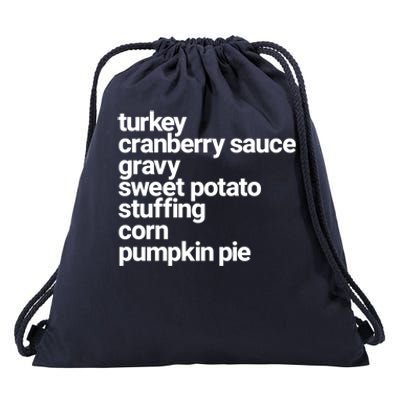 Thanksgiving Dinner U Funny Turkey Day Holiday Gift Drawstring Bag