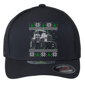 Tractor Driver Ugly Christmas Farm Operator Gift Flexfit Unipanel Trucker Cap