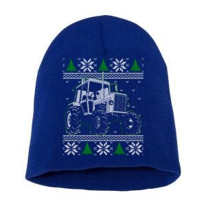 Tractor Driver Ugly Christmas Farm Operator Gift Short Acrylic Beanie