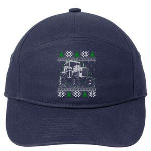 Tractor Driver Ugly Christmas Farm Operator Gift 7-Panel Snapback Hat