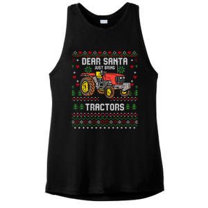 Tractor Driver Ugly Xmas Harvester Farmer Christmas Gift Ladies PosiCharge Tri-Blend Wicking Tank