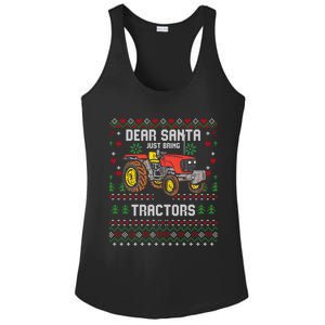 Tractor Driver Ugly Xmas Harvester Farmer Christmas Gift Ladies PosiCharge Competitor Racerback Tank