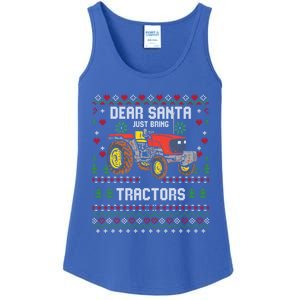 Tractor Driver Ugly Xmas Harvester Farmer Christmas Gift Ladies Essential Tank