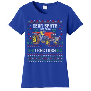 Tractor Driver Ugly Xmas Harvester Farmer Christmas Gift Women's T-Shirt