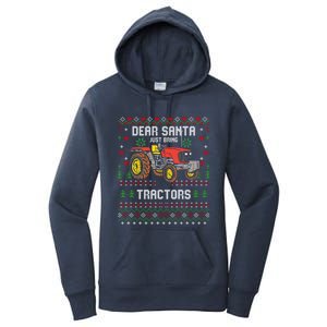 Tractor Driver Ugly Xmas Harvester Farmer Christmas Gift Women's Pullover Hoodie