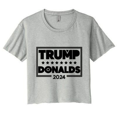 Trump Donalds Voter Clothing 2024 Election Gift Women's Crop Top Tee