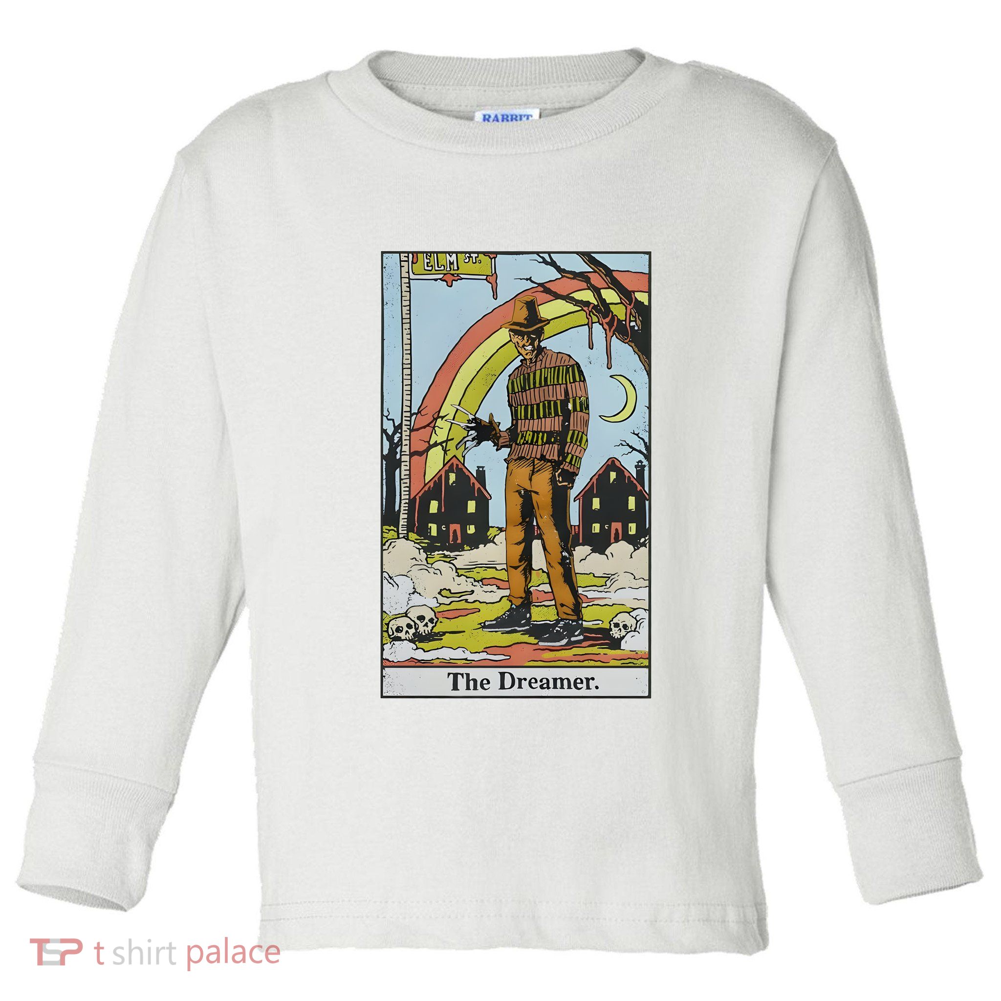 The Dreamer Vintage Nightmare Horror Characters Toddler Long Sleeve Shirt