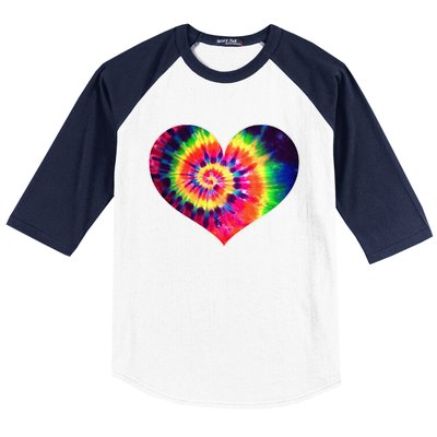 Tie Dyed Valentine's Day Cute TyeDye Heart Baseball Sleeve Shirt