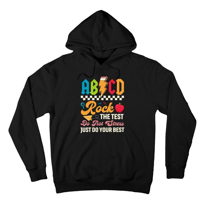 Test Day Vintage Testing Abcd Rock The Test Day Teachers Students Hoodie