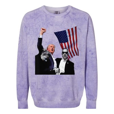 Trump Defiant Victory July 13th 2024 Rise Up America Colorblast Crewneck Sweatshirt