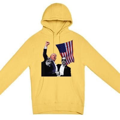 Trump Defiant Victory July 13th 2024 Rise Up America Premium Pullover Hoodie