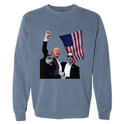 Trump Defiant Victory July 13th 2024 Rise Up America Garment-Dyed Sweatshirt