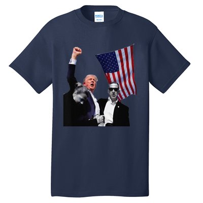 Trump Defiant Victory July 13th 2024 Rise Up America Tall T-Shirt