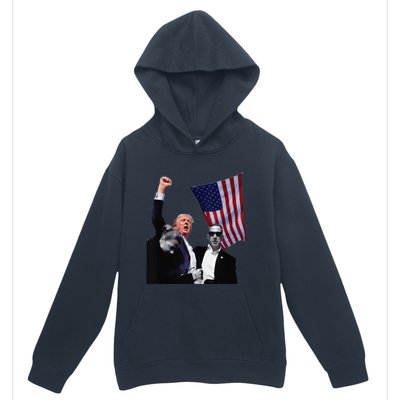 Trump Defiant Victory July 13th 2024 Rise Up America Urban Pullover Hoodie