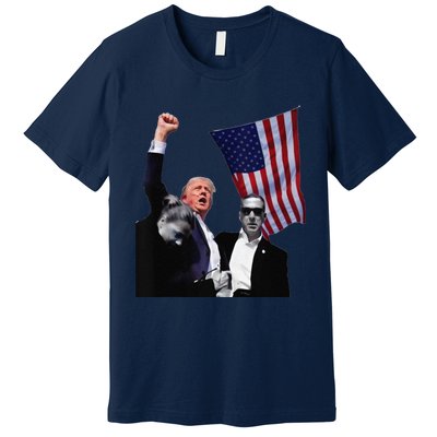 Trump Defiant Victory July 13th 2024 Rise Up America Premium T-Shirt