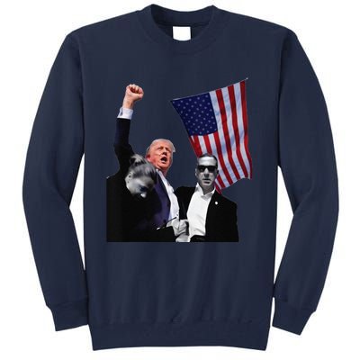 Trump Defiant Victory July 13th 2024 Rise Up America Tall Sweatshirt